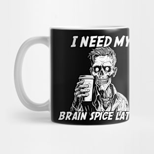 Pumpkin spice latte zombie comic Mug